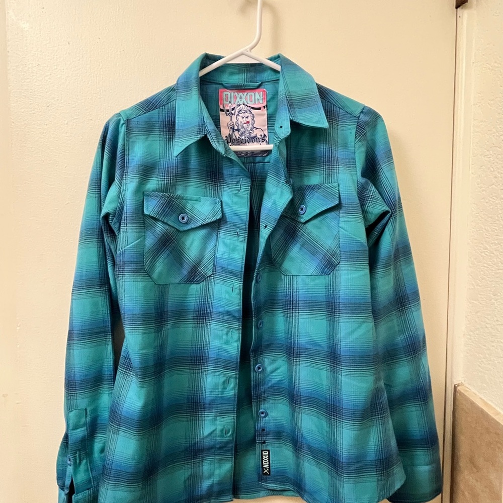 DIXXON Teal Plaid Flannel Shirt